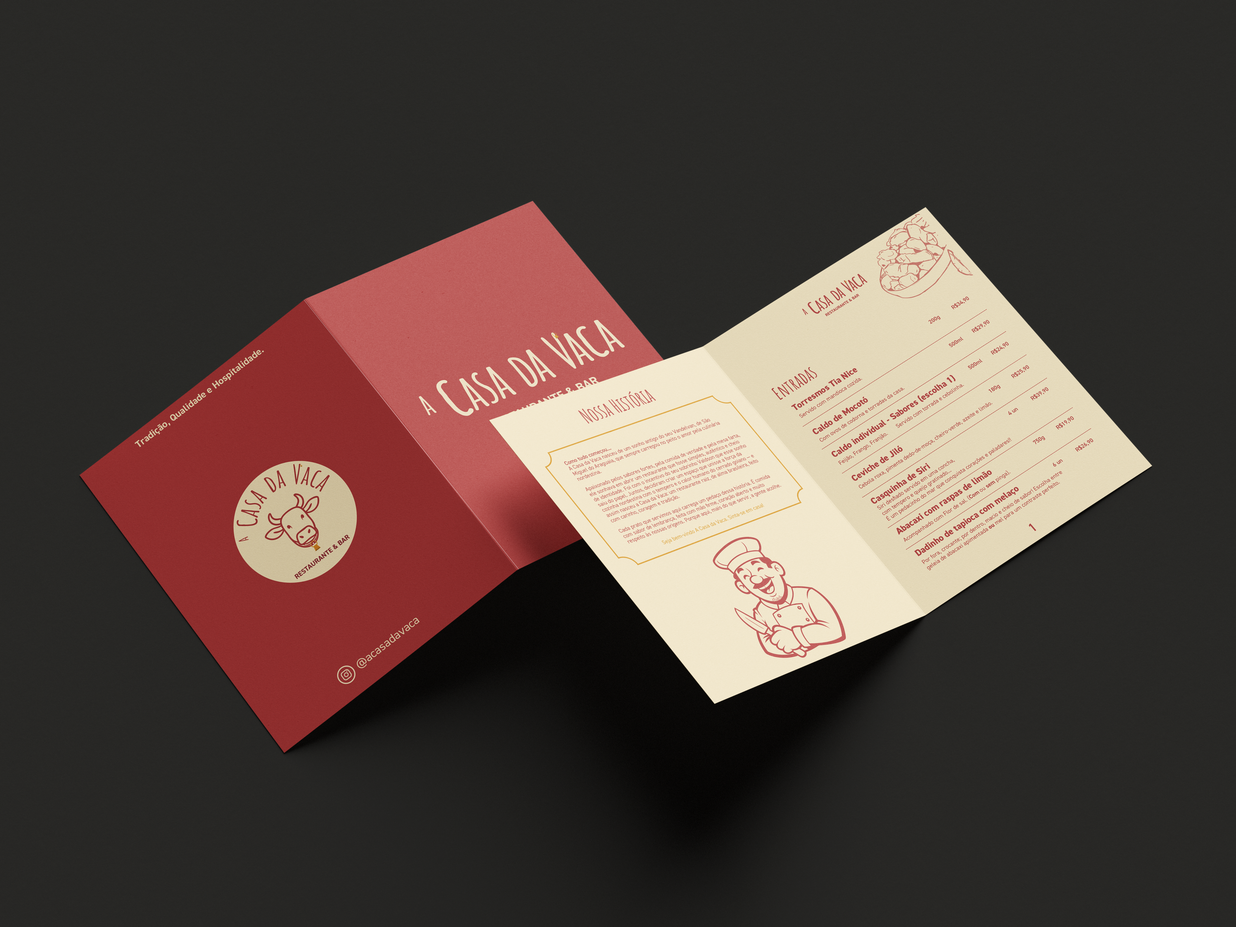 A Casa da Vaca — Identidade verbal, Identidade visual, Naming, Engenharia de Cardápio — imagem 4
